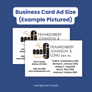 Playbill Ad - Two Shows Business Card Size